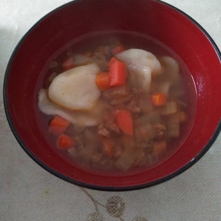 水餃子のカレースープ